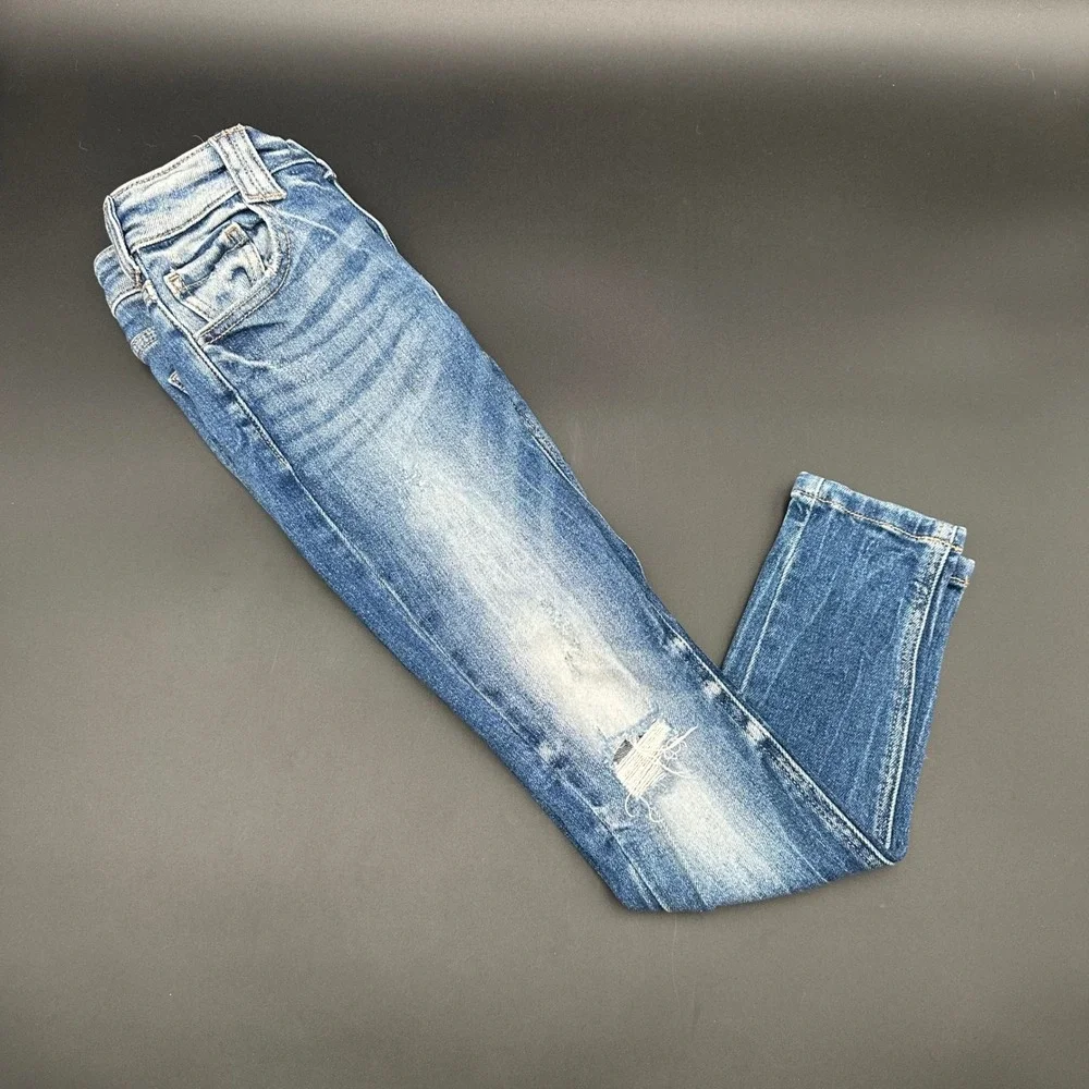 KanCan Signature Kids Girls Mid-Rise Skinny Jeans‎ Size 8 Distressed
